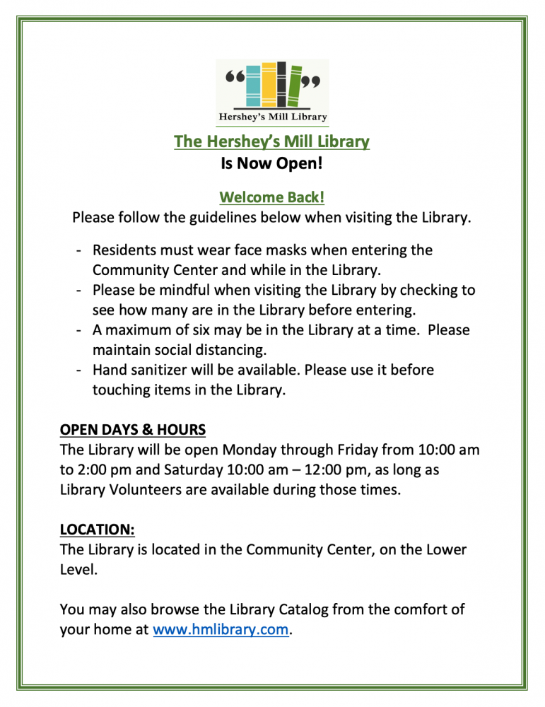 Library is open